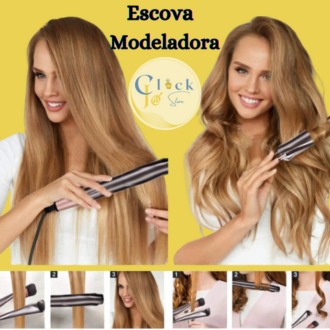 Escova Modeladora 2 em 1 - Click Já